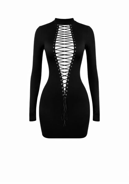 Jett Lace-Up Bodycon Dress